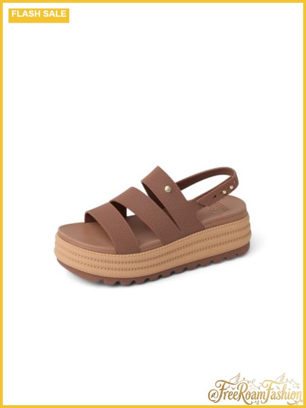 Strappy Platform Sandals Waterproof EVA Slingback Casual
